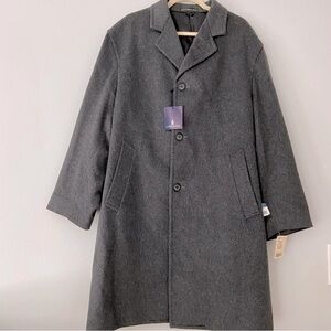 NWT Men’s London Fog Charcoal Gray Wool Trench Coat